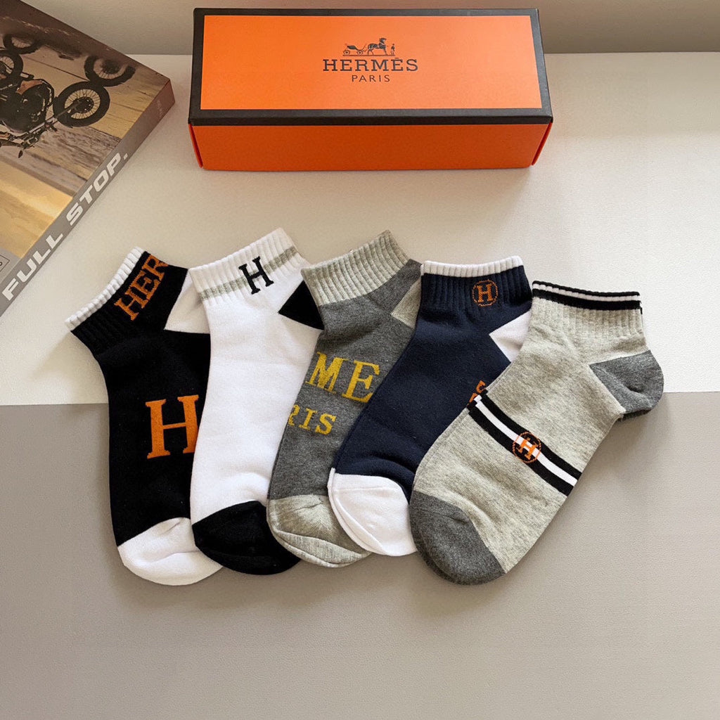 HERMES LOW-CUT SOCKS 386004 (1 BOX)